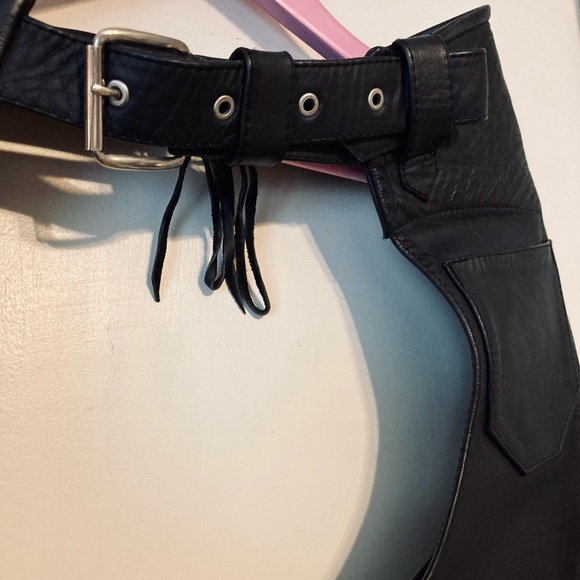 Women’s Genuine Leather Black Riding Chaps - Size Small - Picture 4 of 5